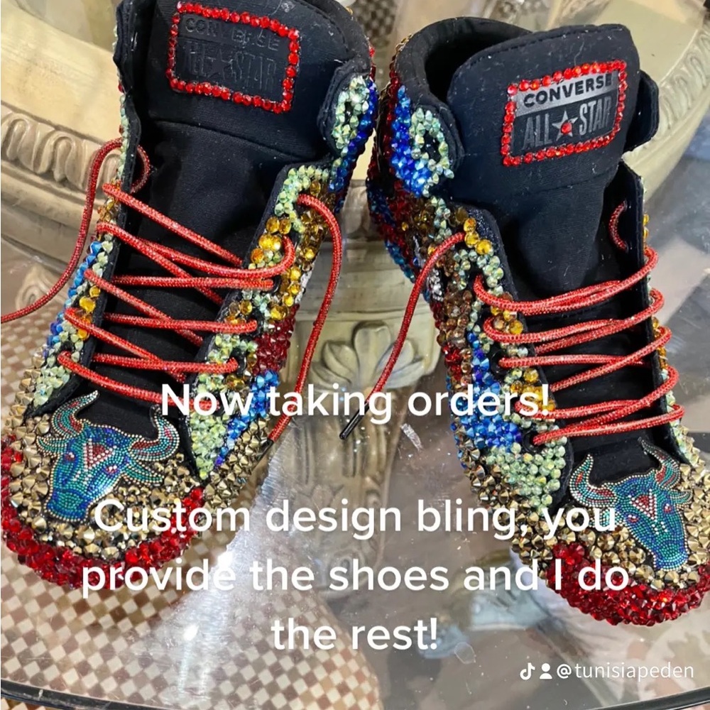 Custom BLING design Converse. You provide the shoe and I do the rest!